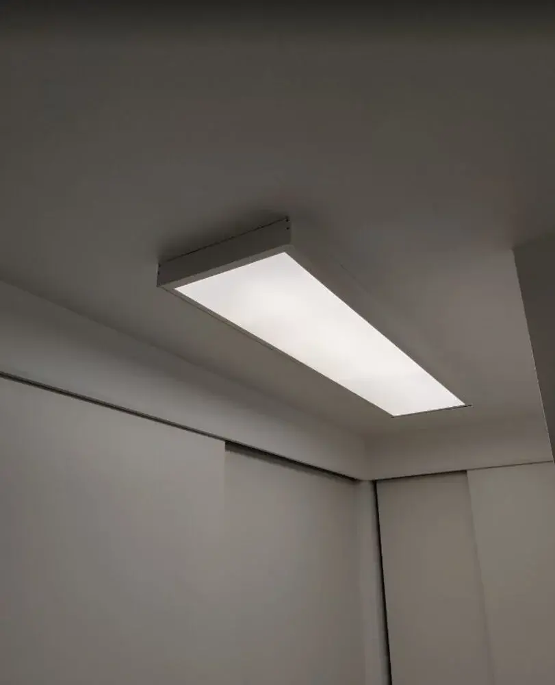 LCB LED-Beleuchtung Innovatives Design, hochwertige Technik & schnelle Lieferung! Aufputz-rahmen Weiss - für LED-Panels -120x30 cm | Schraubbar - 68mm hoch - Deckenrahmen für Backlit- und Sidelit-Paneele