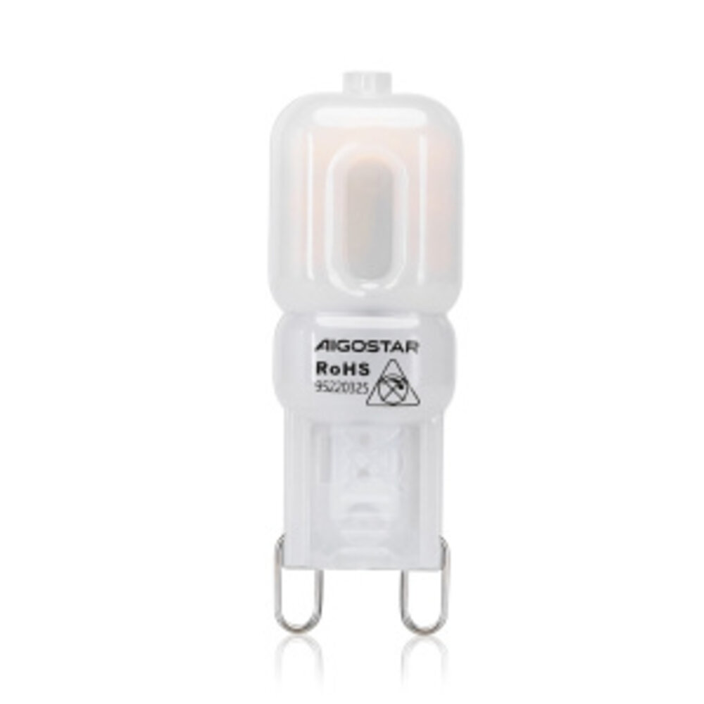 Aigostar LED G9 Lampe - 2W entspricht 20W - 3000K Warmweiß  - 46x14 mm