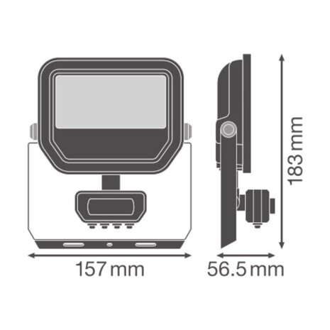 Ledvance Led-Scheinwerfer Aluminium Schwarz 17W 2200lm 100D - 830 Warmweiß | IP65 - Bewegungs- Und Lichtsensor - Symmetrisch Ledvance Led-Scheinwerfer Aluminium Schwarz 17W 2200lm 100D - 830 Warmweiß | IP65 - Bewegungs- Und Lichtsensor - Symmetrisch