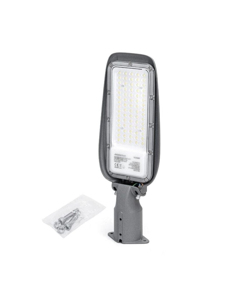 LEDIN Group SP. z.o.o. LED Straßenlaterne IP66 - 50W 5000 Lumen - 6500K Tageslichtweiß - 3 Jahre Garantie