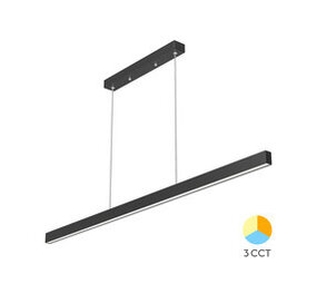 LCB Pendelleuchte 120cm Balken LED - 30W 3000Lm - Schwarz - CCT-Schalter (3000/4000/6500K) - Nicht dimmbar LCB Pendelleuchte 120cm Balken LED - 30W 3000Lm - Schwarz - CCT-Schalter (3000/4000/6500K) - Nicht dimmbar