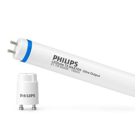 Philips | Offizieller Philips-Vertriebspartner LED Röhre T8 MASTER (EM/Mains) Ultra Output 20W 3700lm - 865 Tageslichtweiß | 150cm - Ersatz für 58W Philips | Offizieller Philips-Vertriebspartner LED Röhre T8 MASTER (EM/Mains) Ultra Output 20W 3700lm - 865 Tageslichtweiß | 150cm - Ersatz für 58W