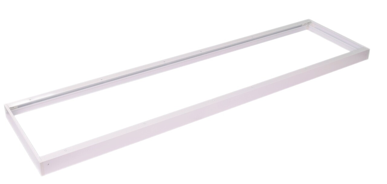 LCB LED-Beleuchtung Innovatives Design, hochwertige Technik & schnelle Lieferung! Aufputz-Klickrahmen Weiß - 120x30 cm | 42MM Schraublose Befestigung Decken montage - Geeignet für LED panelen