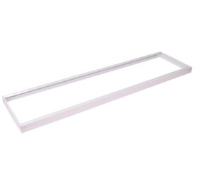 LCB LED-Beleuchtung Innovatives Design, hochwertige Technik & schnelle Lieferung! Aufputz-Klickrahmen Weiß - 120x30 cm | 42MM Schraublose Befestigung Decken montage - Geeignet für LED panelen