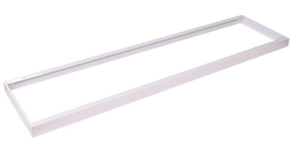 LCB LED-Beleuchtung Innovatives Design, hochwertige Technik & schnelle Lieferung! Aufputz-Klickrahmen Weiß - 120x30 cm | 42MM Schraublose Befestigung Decken montage - Geeignet für LED panelen