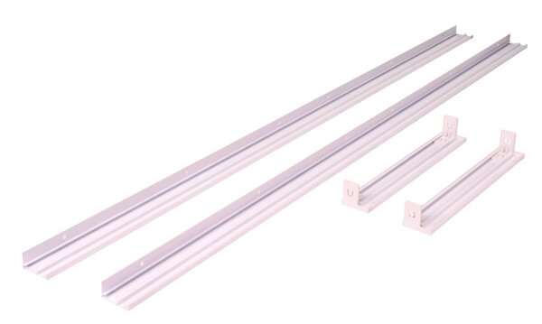 LCB LED-Beleuchtung Innovatives Design, hochwertige Technik & schnelle Lieferung! Aufputz-Klickrahmen Weiß - 120x30 cm | 42MM Schraublose Befestigung Decken montage - Geeignet für LED panelen