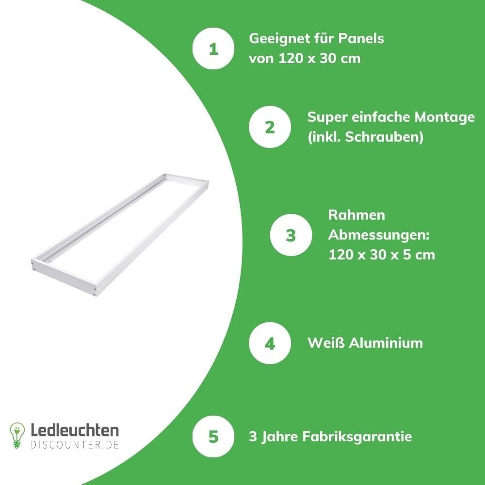 LCB LED-Beleuchtung Innovatives Design, hochwertige Technik & schnelle Lieferung! Aufputz-Klickrahmen Weiß - 60x60 cm | 42MM Schraublose Befestigung Decken montage - Geeignet für LED panelen LCB LED-Beleuchtung Innovatives Design, hochwertige Technik & schnelle Lieferung! Aufputz-Klickrahmen Weiß - 60x60 cm | 42MM Schraublose Befestigung Decken montage - Geeignet für LED panelen