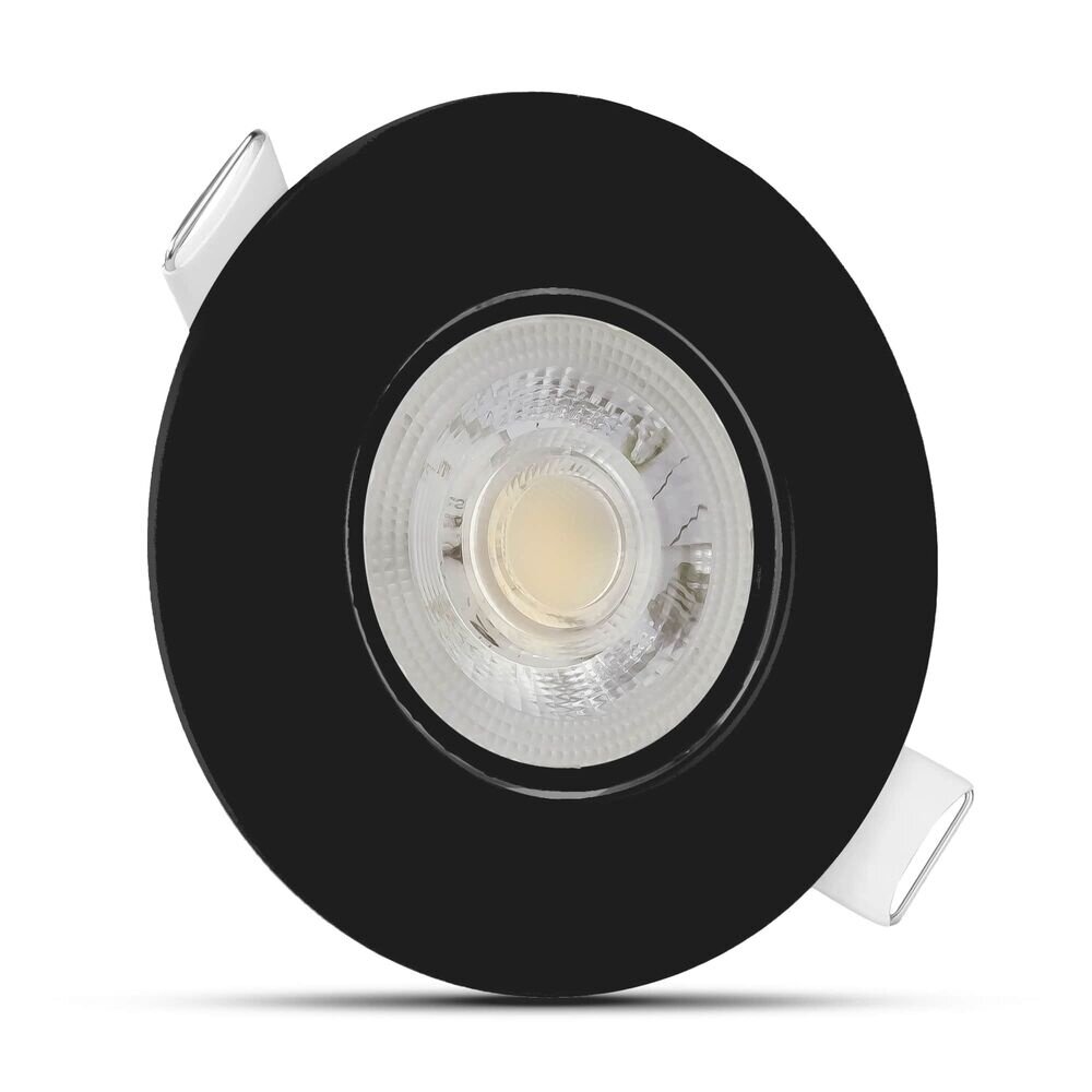 Modee Lighting LED inbouwspot Zwart- 4,9W vervangt 41W - 480lm - 4000K - Kantelbaar - Niet Dimbaar - D90xH22mm
