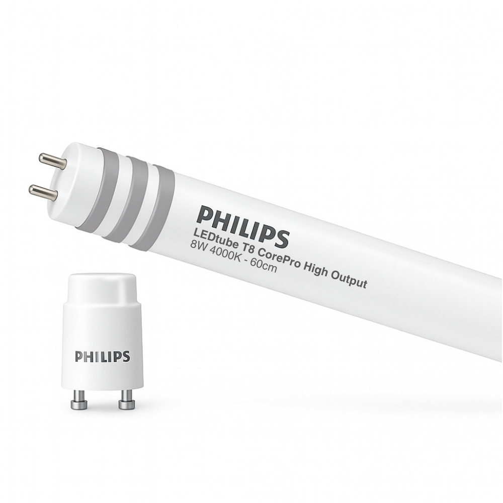 Philips LED-Röhre T8 CorePro (UN) High Output 8W 900lm - 840 Kaltweiß | 60cm - Ersetzt 18W
