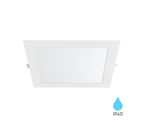 Brayton Quadratischer LED Einbaustrahler – 18W – Warmweiß 3000K – Einbaumaß 200x200mm