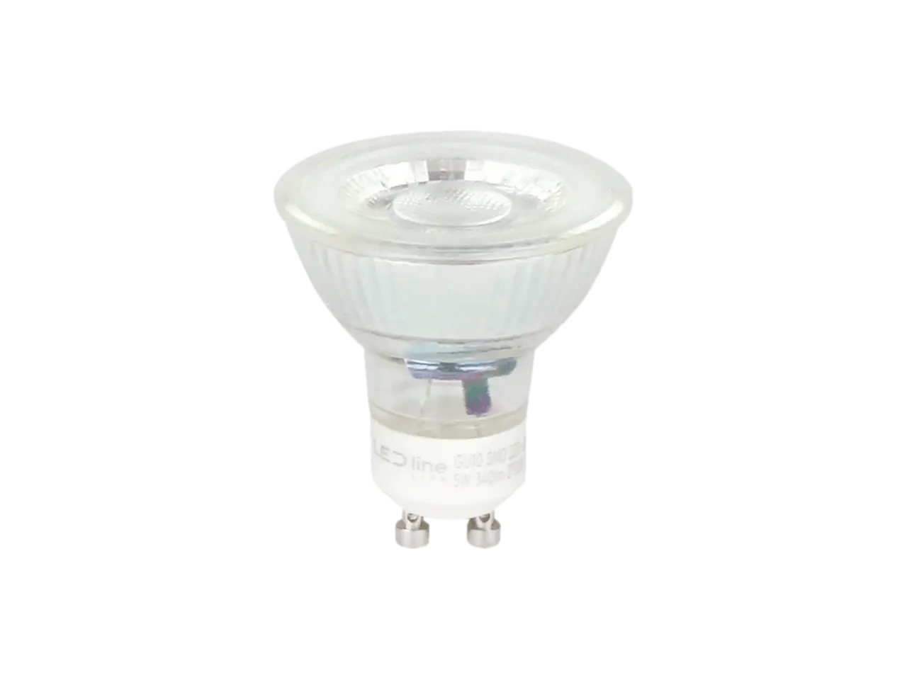Led line: Erstklassiges Lichtdesign LED Spot GU10 - 5W entspricht 50W - 2700K Warmweiß - Glasgehäuse