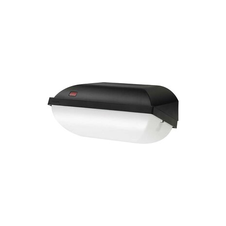 Philips LED Sicherheit Coreline BWC110 Schwarz 9W 900lm - 830 Warmweiß | 242x110mm - IP54 - Lichtsensor