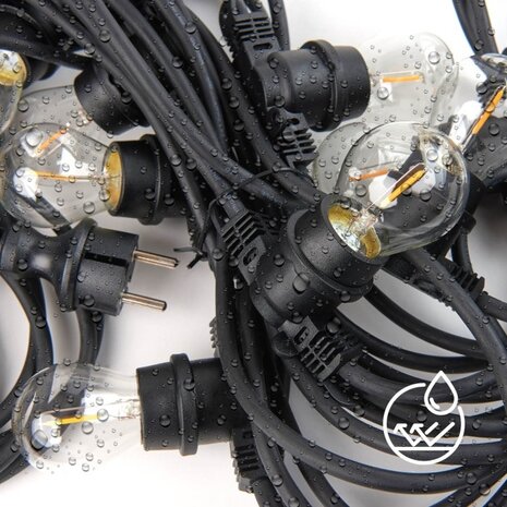 Kobi LED-Leuchten – Effizient & Zuverlässig MIMOSA Lichterkette - 20m - 20x LED Lampe E27 - Exkl. Glühbirnen