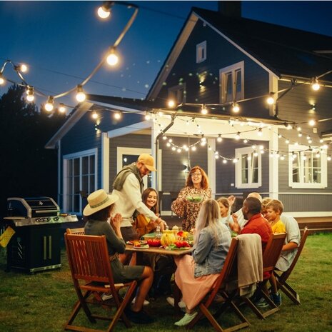 Kobi LED-Leuchten – Effizient & Zuverlässig MIMOSA Lichterkette - 20m - 20x LED Lampe E27 - Exkl. Glühbirnen