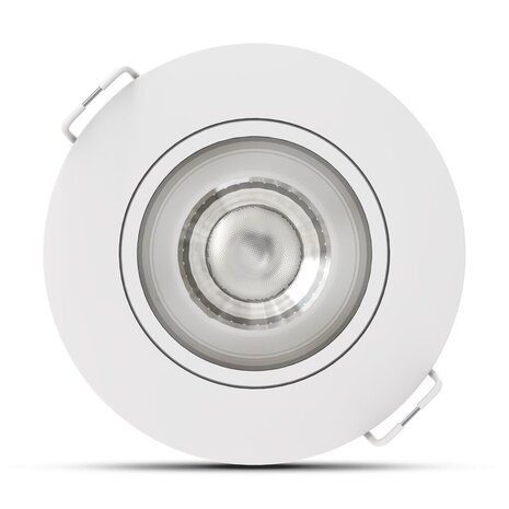 Modee Lighting LED-Einbaustrahler - Weiß - 4W - 3CCT - 3000K/4000K/6500K - 480lm - IP44 - 80mm - Schwenkbar - Dimmbar | Ausschnittgröße 68mm