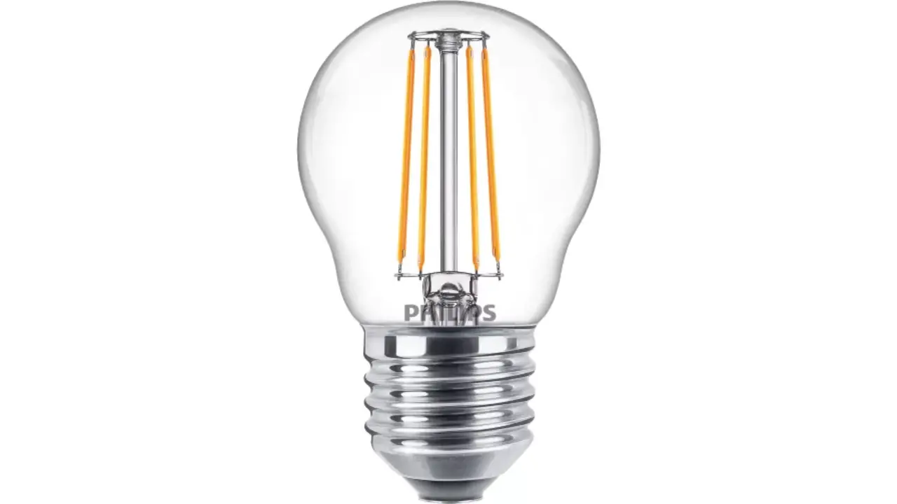 Philips | Offizieller Philips-Vertriebspartner LED Filament Lampe Klar – G45 Kugellampe – E27 Fassung – 4,7W 470lm – 827 Extra Warmweiß | Ersetzt 40W Fadenleuchte Glühbirne
