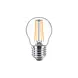 Philips | Offizieller Philips-Vertriebspartner LED Filament Lampe Klar – G45 Kugellampe – E27 Fassung – 4,7W 470lm – 827 Extra Warmweiß | Ersetzt 40W Fadenleuchte Glühbirne