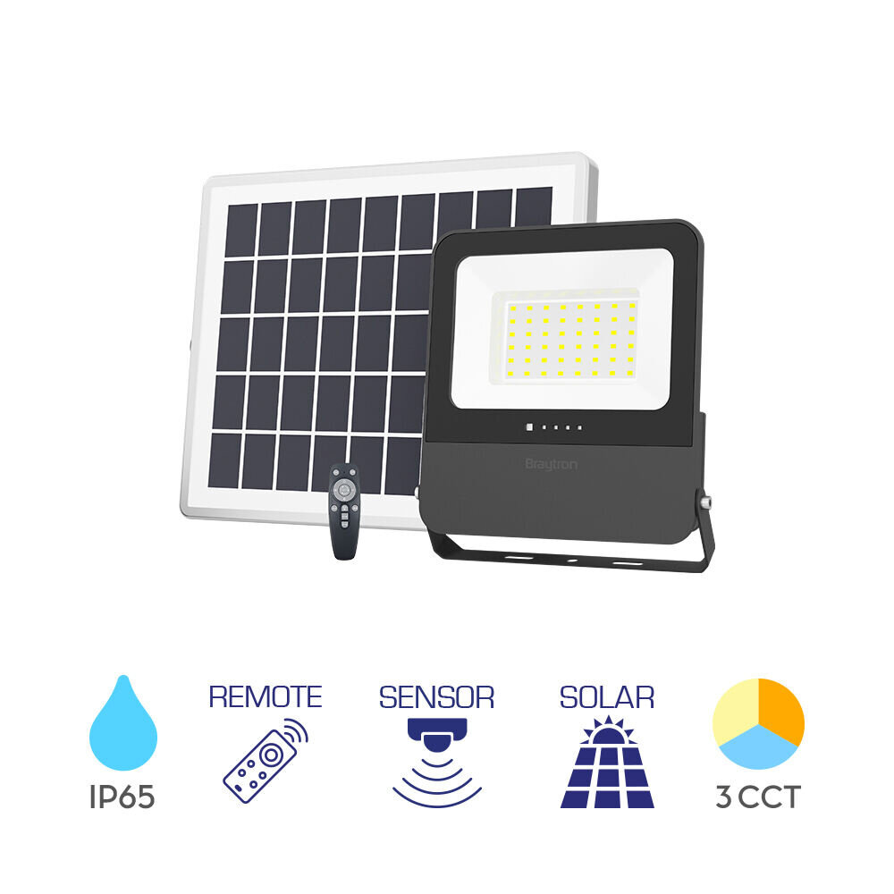 Aigostar LED-Leuchten Solar Strahler 10XHS IP65 - 300W - 6500K - mit Fernbedienung