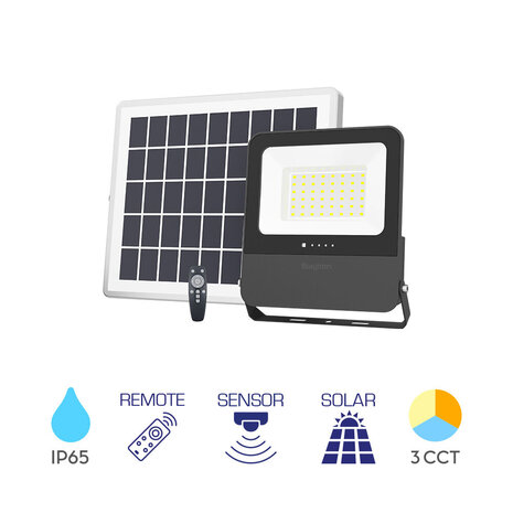 Aigostar LED-Leuchten Solar Strahler 10XHS IP65 - 300W - 6500K - mit Fernbedienung
