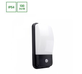 Spectrum LED-Wandleuchte Bulkhead - Schwarz - 300x150x86 mm - 4000K - 20W - 960l/m - IP54 - Bewegungssensor 10sec-3min Spectrum LED-Wandleuchte Bulkhead - Schwarz - 300x150x86 mm - 4000K - 20W - 960l/m - IP54 - Bewegungssensor 10sec-3min