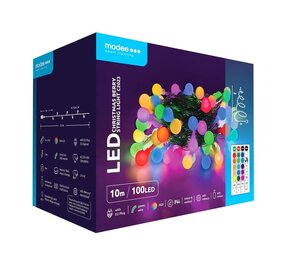 Modee Lighting RGB Weihnachtsbeleuchtung - 10 Meter - 100 LEDs - Inkl. Fernbedienung