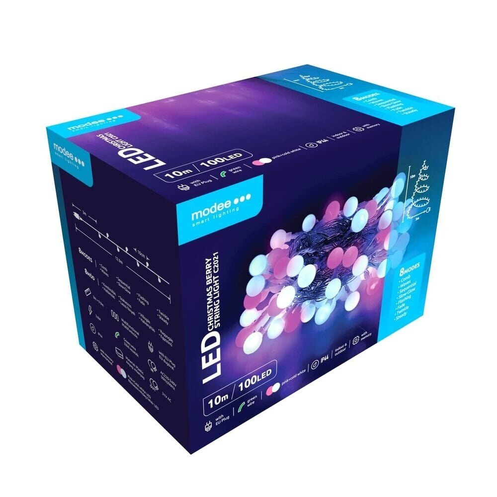 Rosa & Kaltweiße Weihnachtsbeleuchtung - 10 Meter - 100 LEDs Rosa & Kaltweiße Weihnachtsbeleuchtung - 10 Meter - 100 LEDs