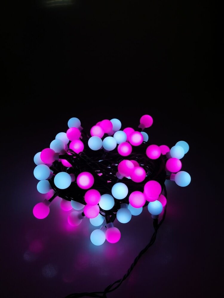 Rosa & Kaltweiße Weihnachtsbeleuchtung - 10 Meter - 100 LEDs Rosa & Kaltweiße Weihnachtsbeleuchtung - 10 Meter - 100 LEDs