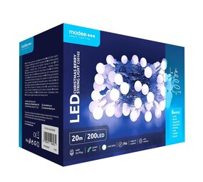 Weihnachtsbeleuchtung kaltweiß - 20 Meter - 200 LEDs - IP44