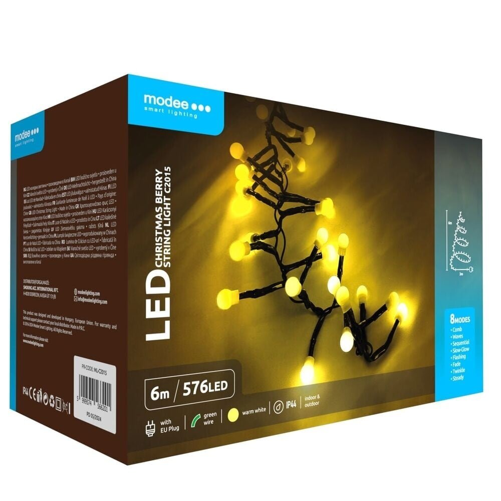 Weihnachtsbeleuchtung LED Cluster 6m 576LED - IP44 Weihnachtsbeleuchtung LED Cluster 6m 576LED - IP44