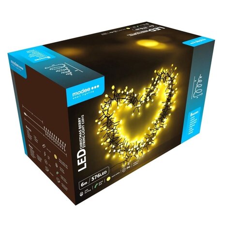 Modee Lighting Weihnachtsbeleuchtung LED Cluster 6m 576LED - IP44
