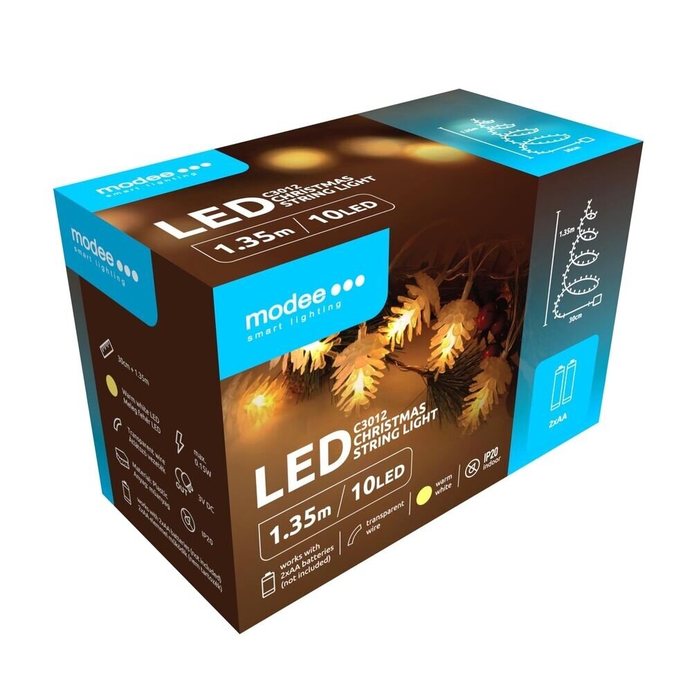 Weihnachtslichterkette mit Tannenzapfen – 1,65 Meter – 10 LEDs – Batteriebetrieben Weihnachtslichterkette mit Tannenzapfen – 1,65 Meter – 10 LEDs – Batteriebetrieben