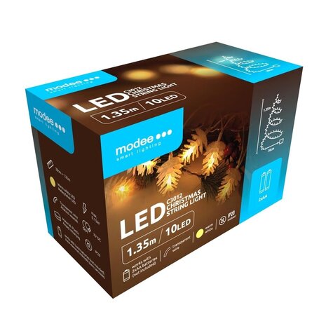 Weihnachtslichterkette mit Tannenzapfen – 1,65 Meter – 10 LEDs – Batteriebetrieben Weihnachtslichterkette mit Tannenzapfen – 1,65 Meter – 10 LEDs – Batteriebetrieben