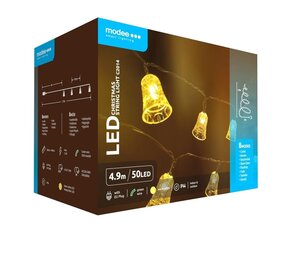 Modee Lighting Warmweiße Weihnachtsbeleuchtung - 5 Meter - 50 LEDs - IP44
