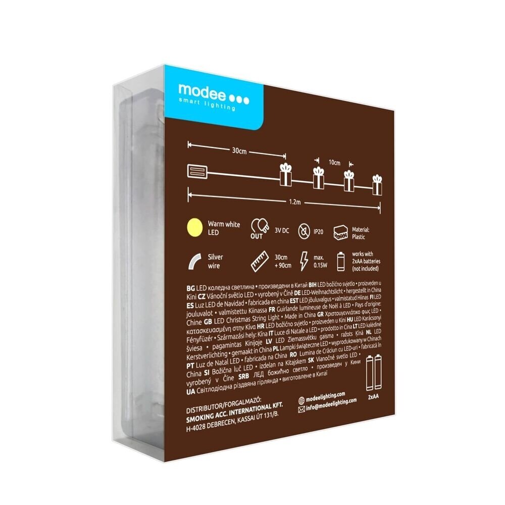 Modee Lighting Weihnachtslichterkette Geschenke - 90cm - 10 LEDs - Batteriebetrieben