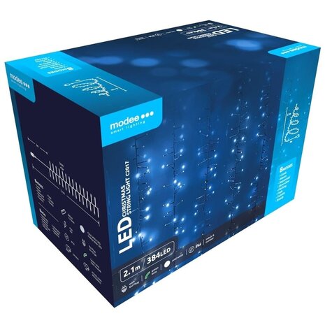 Modee Lighting Weihnachtsbeleuchtung Eiszapfen 2,1m kaltweiß - 384 LEDs - IP44