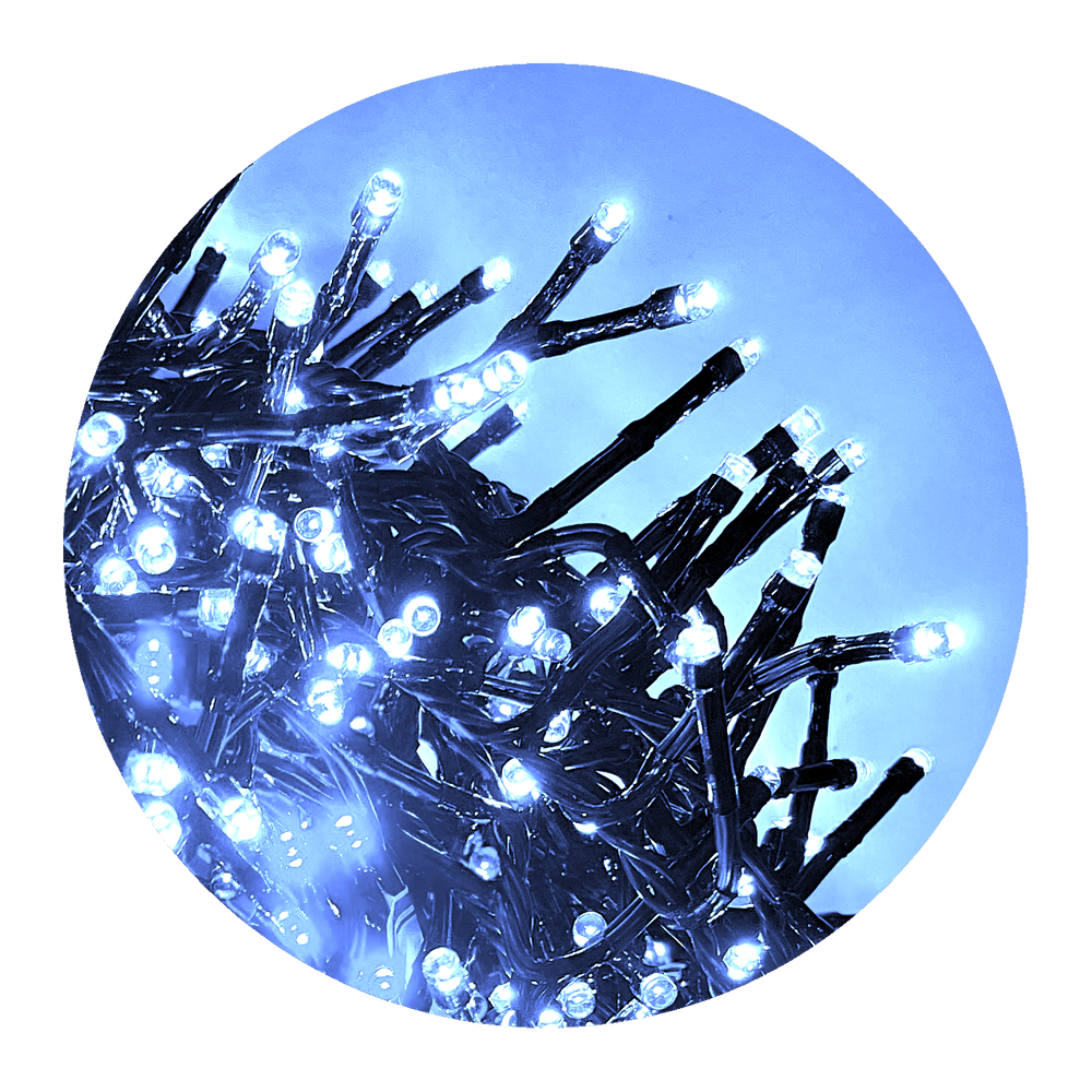 Modee Lighting Weihnachtsbeleuchtung Eiszapfen 2,1m kaltweiß - 384 LEDs - IP44