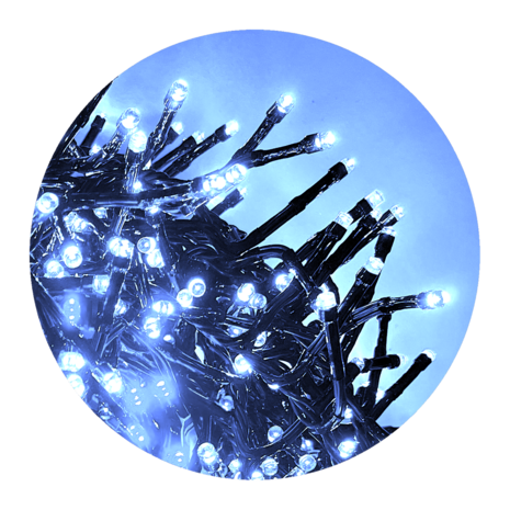 Modee Lighting Weihnachtsbeleuchtung Eiszapfen 2,1m kaltweiß - 384 LEDs - IP44