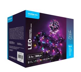 Modee Lighting Weihnachtsbeleuchtung Eiszapfen 2,1m Multicolor - 2,1 Meter - 384 LEDs - IP44