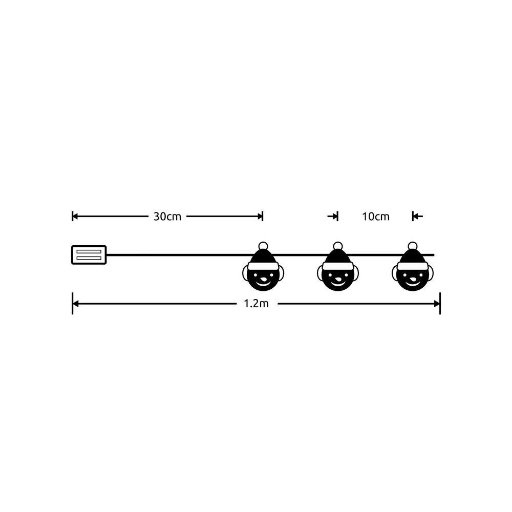 Weihnachtslichterkette Schneemann - 1,2 Meter - 10 LEDs - Batteriebetrieben Weihnachtslichterkette Schneemann - 1,2 Meter - 10 LEDs - Batteriebetrieben