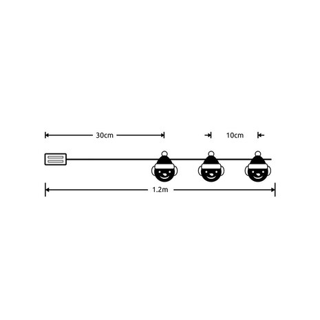 Weihnachtslichterkette Schneemann - 1,2 Meter - 10 LEDs - Batteriebetrieben Weihnachtslichterkette Schneemann - 1,2 Meter - 10 LEDs - Batteriebetrieben