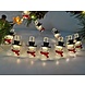 Modee Lighting Weihnachts-Schneemann-Lichterkette mit LED-Clips - 1,2 Meter - 10 LEDs - Warmweiß