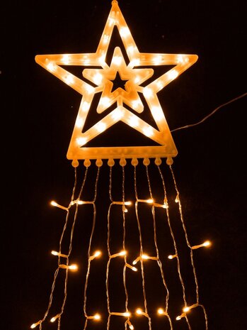 Weihnachtsstern Warmweiß - 3 Meter - 300 LEDs - IP44 Weihnachtsstern Warmweiß - 3 Meter - 300 LEDs - IP44