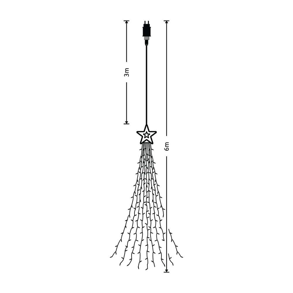 Weihnachtsstern Warmweiß - 3 Meter - 300 LEDs - IP44 Weihnachtsstern Warmweiß - 3 Meter - 300 LEDs - IP44