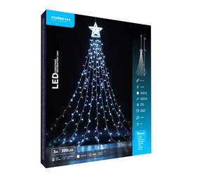 Modee Lighting Weihnachts-Clusterbeleuchtung Kaltweiß - 3 Meter - 300 LEDs - IP44