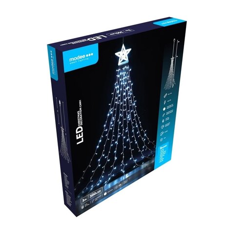 Weihnachts-Clusterbeleuchtung Kaltweiß - 3 Meter - 300 LEDs - IP44 Weihnachts-Clusterbeleuchtung Kaltweiß - 3 Meter - 300 LEDs - IP44