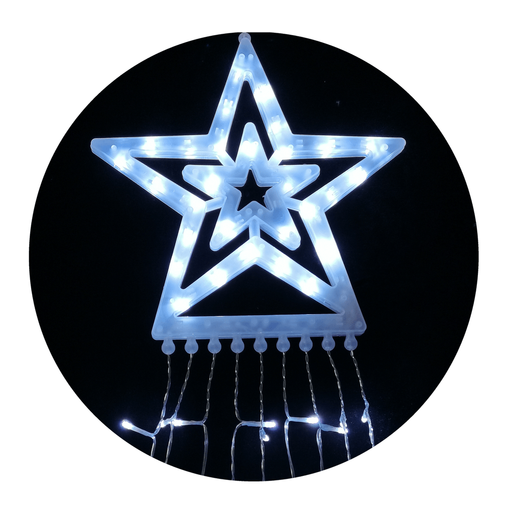 Modee Lighting Weihnachts-Clusterbeleuchtung Kaltweiß - 3 Meter - 300 LEDs - IP44