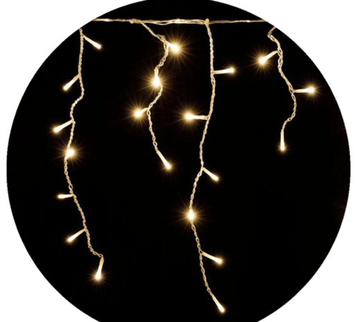 LED Eiszapfenlicht mit Adapter - erweiterbar - 200 LEDs - 4 Meter - Höhe 70 cm - warmweiß LED Eiszapfenlicht mit Adapter - erweiterbar - 200 LEDs - 4 Meter - Höhe 70 cm - warmweiß