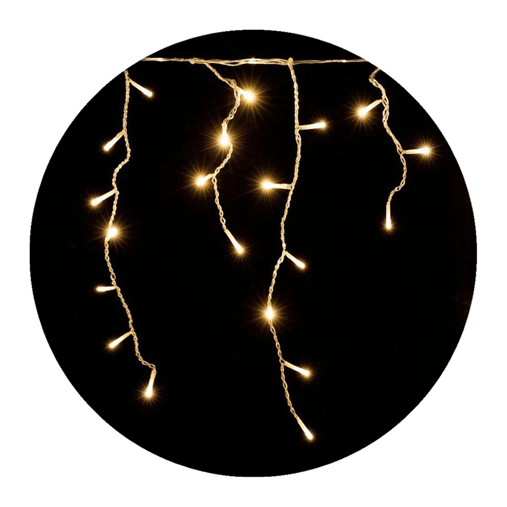 Anschließbare Eiszapfenlichter - 2 Meter - 100 LEDs - Warmweiß Anschließbare Eiszapfenlichter - 2 Meter - 100 LEDs - Warmweiß