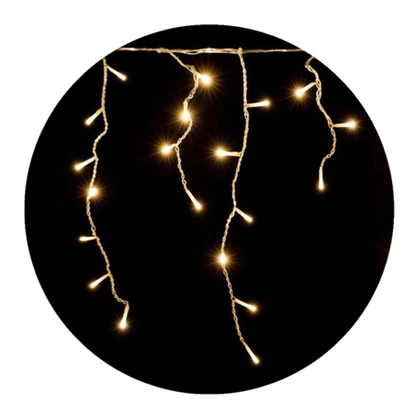 Modee Lighting Anschließbare Eiszapfenlichter - 2 Meter - 100 LEDs - Warmweiß
