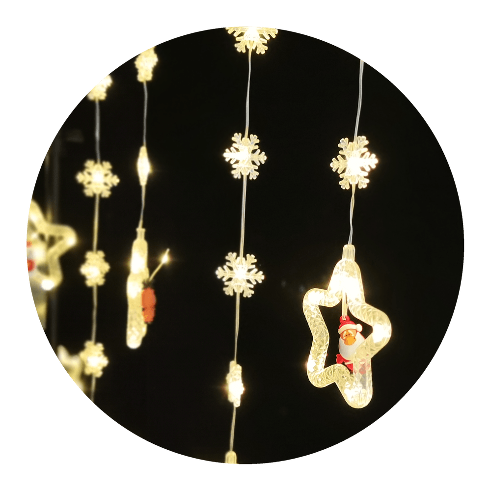 Modee Lighting LED Weihnachtsdekoration - 110 LEDs - 3 Meter - Warmweiß - Mit Adapter - IP44 wasserdicht